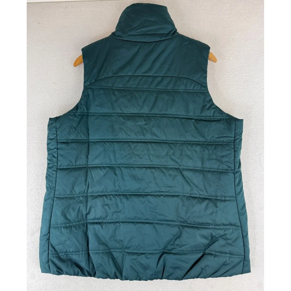 Nike Repel Puffer Vest Women XL Teal Green Quilted Full Zip 930359-372